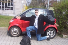 The first time I saw a Smart car.